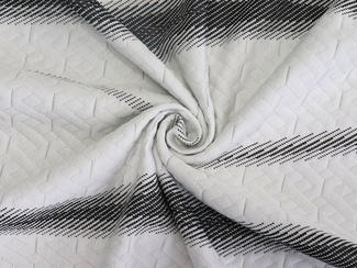 Source Manufacturers of polyester large round machine wide width Jacquard mattress fabric customized grams of heavy knitting air layer