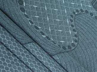 High quality jacquard 220gsm hemp ash thick knitting mattress fabric 100% polyester from China