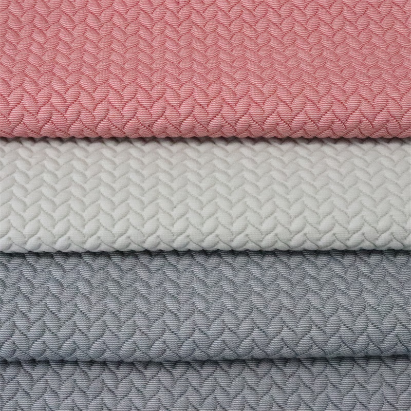 leaf pattern knitted jacquard Nordic style sofa fabric 