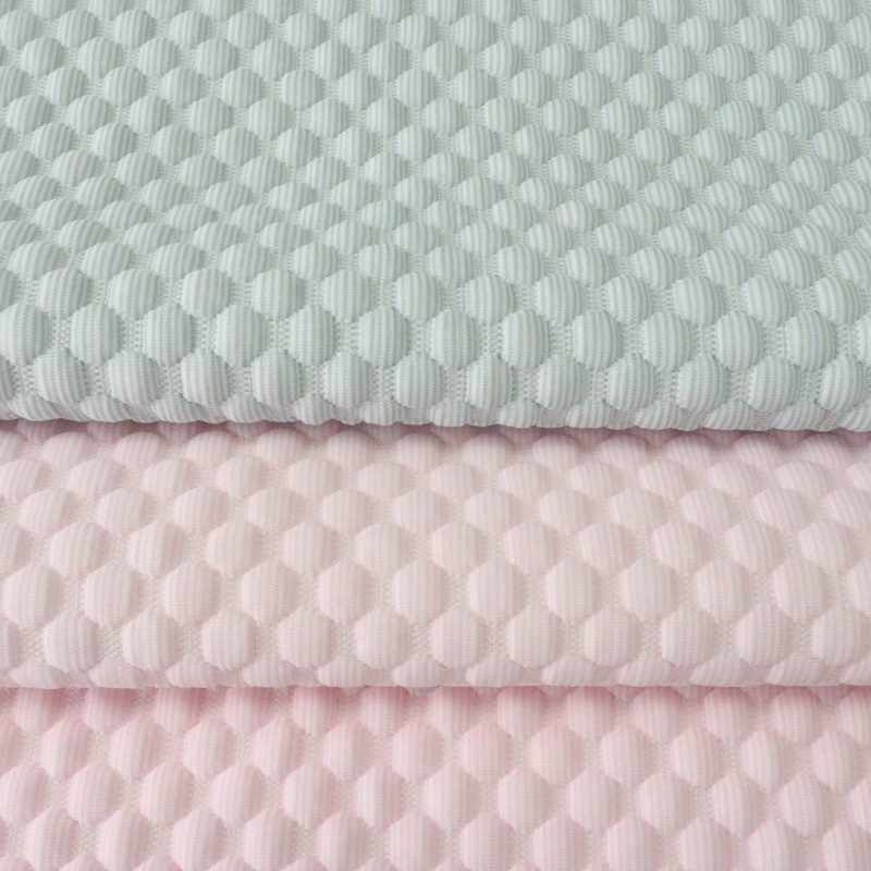 PE coolness stretchable breathable 3D design cooling fabric