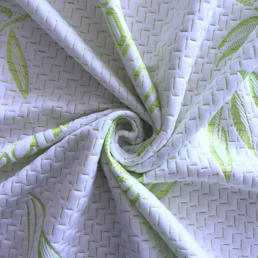  Bamboo Leaf Pattern Mattress Protector Bamboo Fabric