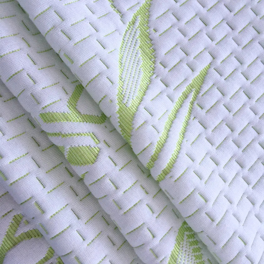  Bamboo Leaf Pattern Mattress Protector Bamboo Fabric