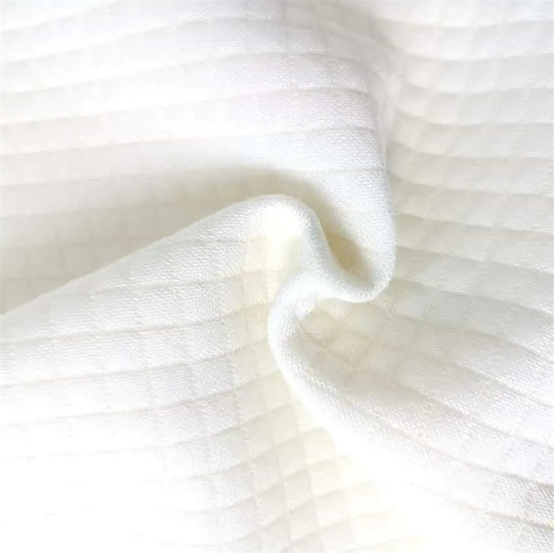 Square Pattern Mattress Stretch Air Layer Jacquard pillow cushion Knitted Cotton Fabric 