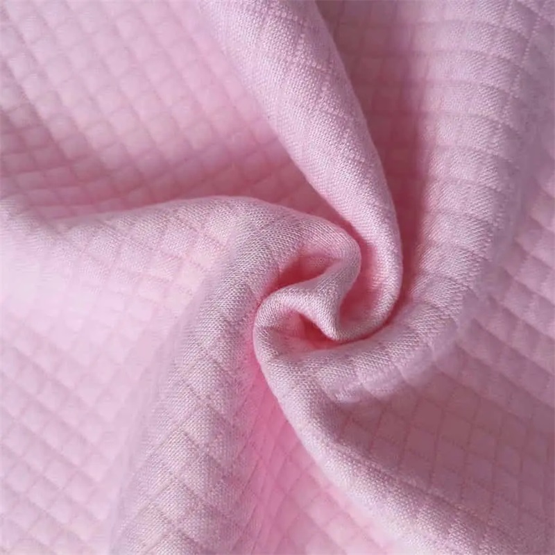 Square Pattern Mattress Stretch Air Layer Jacquard pillow cushion Knitted Cotton Fabric 