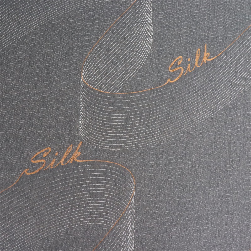Grey Yarn  Mattress Ticking Fabric Knitted Jacquard Polyester Fabric