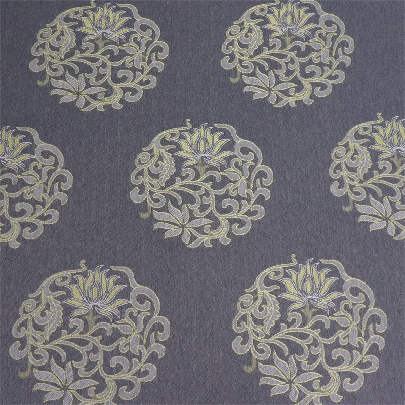 Grey Yarn  Mattress Ticking Fabric Knitted Jacquard Polyester Fabric