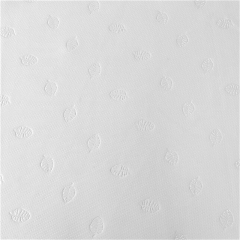 White Yarn  Mattress Ticking Fabric Knitted Jacquard Polyester Fabric
