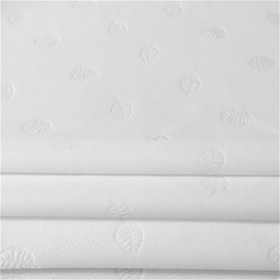 White Yarn  Mattress Ticking Fabric Knitted Jacquard Polyester Fabric