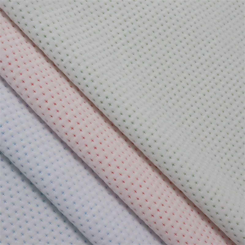 Dot Pattern Baby Breathe Safe Baby Air Layer Jacquard pillow cushion Knitted Cotton Fabric 