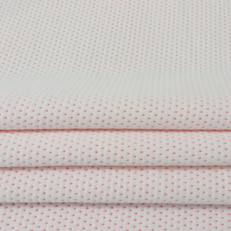Dot Pattern Baby Breathe Safe Baby Air Layer Jacquard pillow cushion Knitted Cotton Fabric 