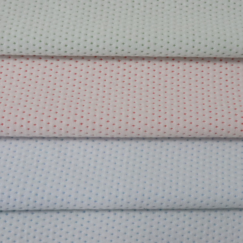 Dot Pattern Baby Breathe Safe Baby Air Layer Jacquard pillow cushion Knitted Cotton Fabric 