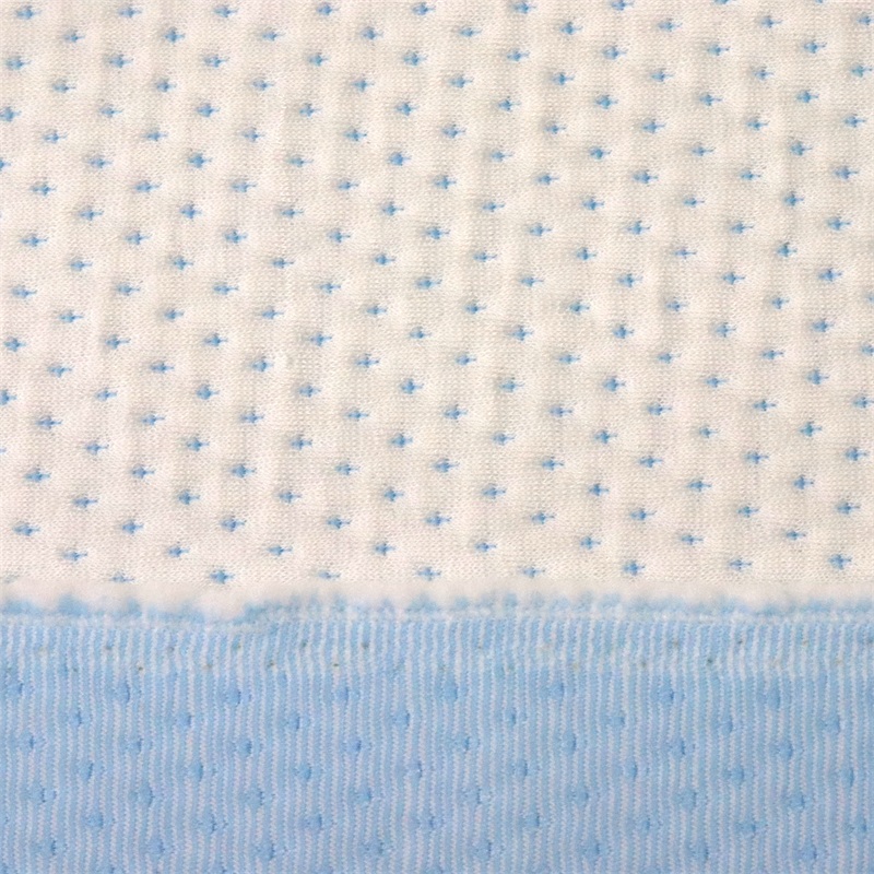Dot Pattern Baby Breathe Safe Baby Air Layer Jacquard pillow cushion Knitted Cotton Fabric 