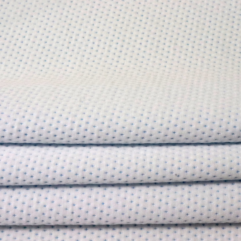 Dot Pattern Baby Breathe Safe Baby Air Layer Jacquard pillow cushion Knitted Cotton Fabric 