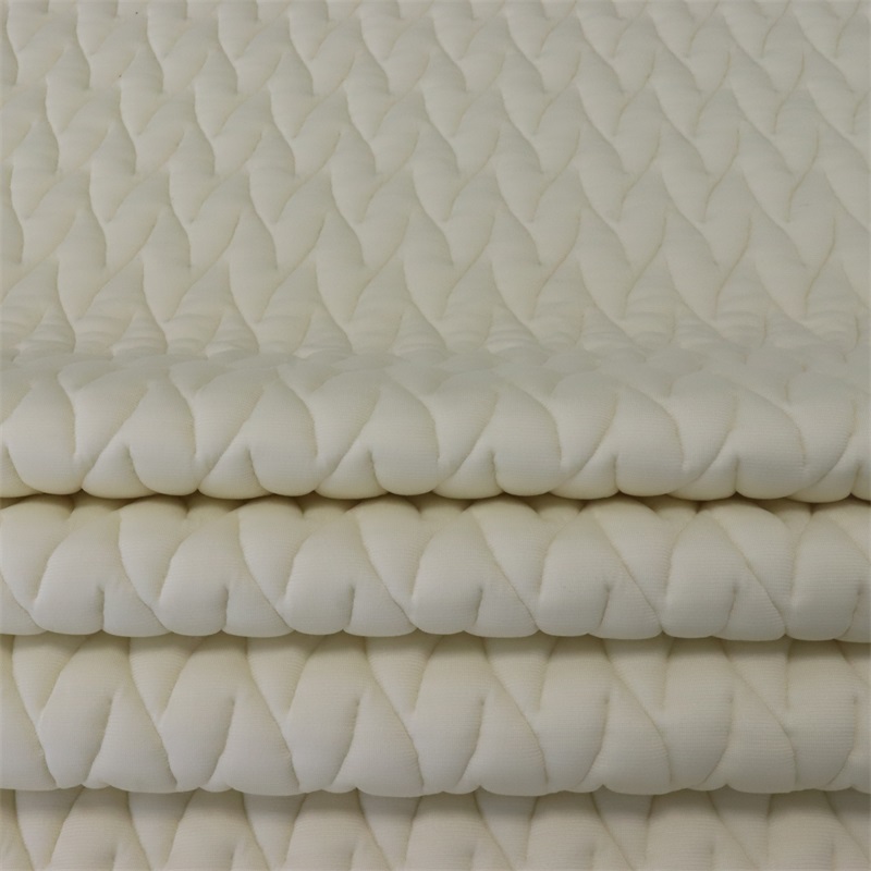 Natural Breathable Healthy Baby Air Layer Jacquard Knitted Cotton Fabric