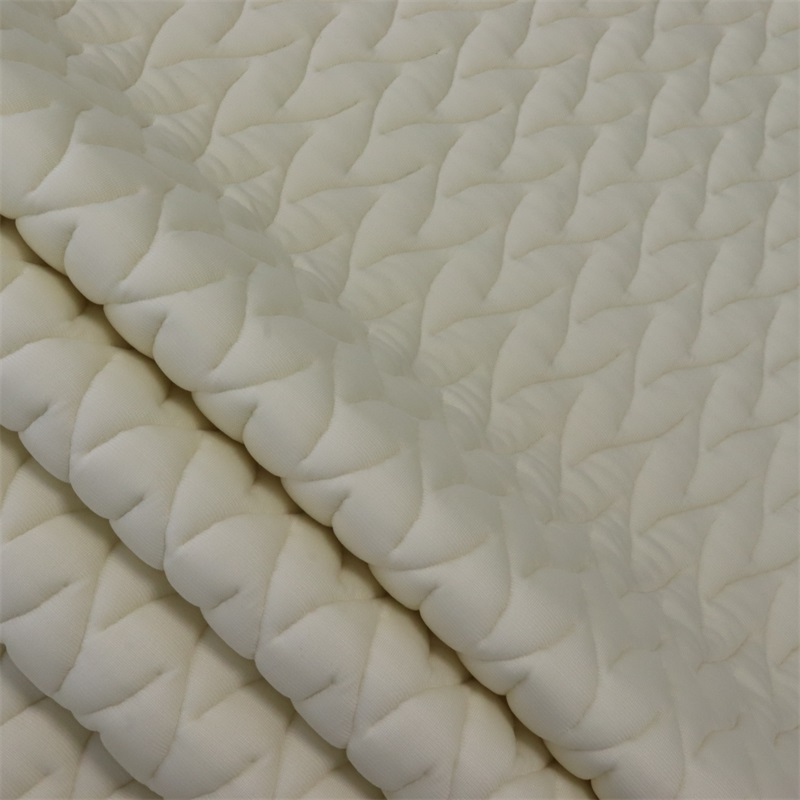 Natural Breathable Healthy Baby Air Layer Jacquard Knitted Cotton Fabric