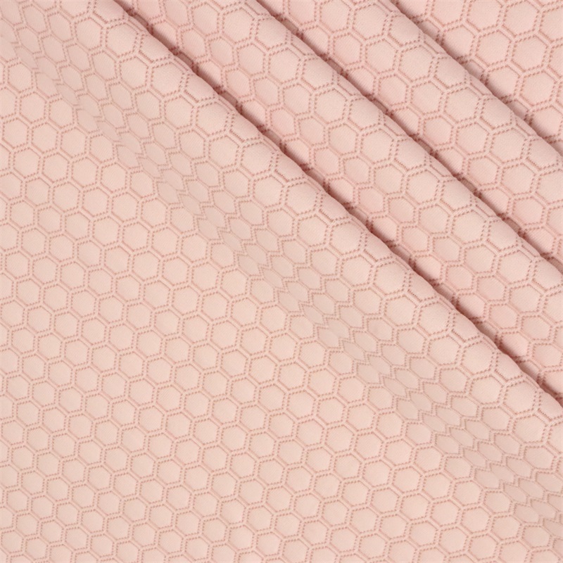 Polyester Hexagon Pattern Air Layer  Polyester Fabric 