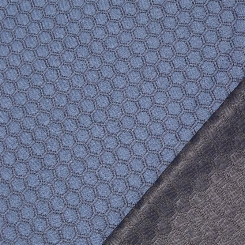 Polyester Hexagon Pattern Air Layer  Polyester Fabric 