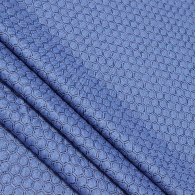 Polyester Hexagon Pattern Air Layer  Polyester Fabric 