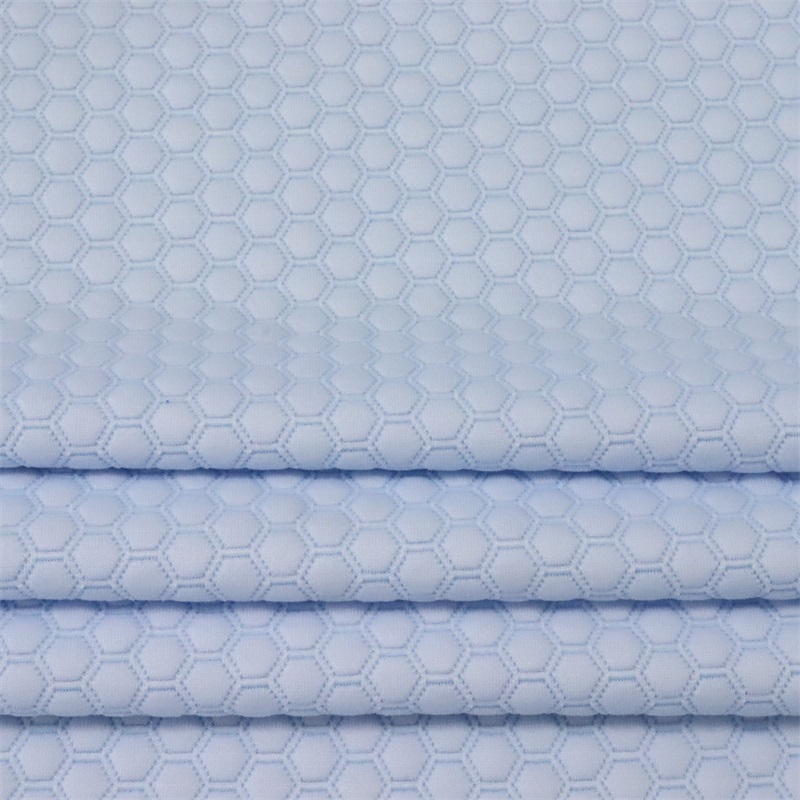 Polyester Hexagon Pattern Air Layer  Polyester Fabric 