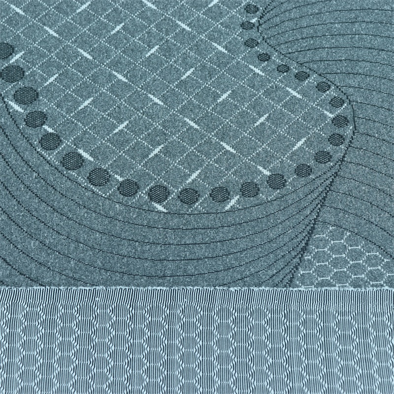 Gray Polyester Knitted Jacquard Fabric Mattress ticking Mattress Fabric