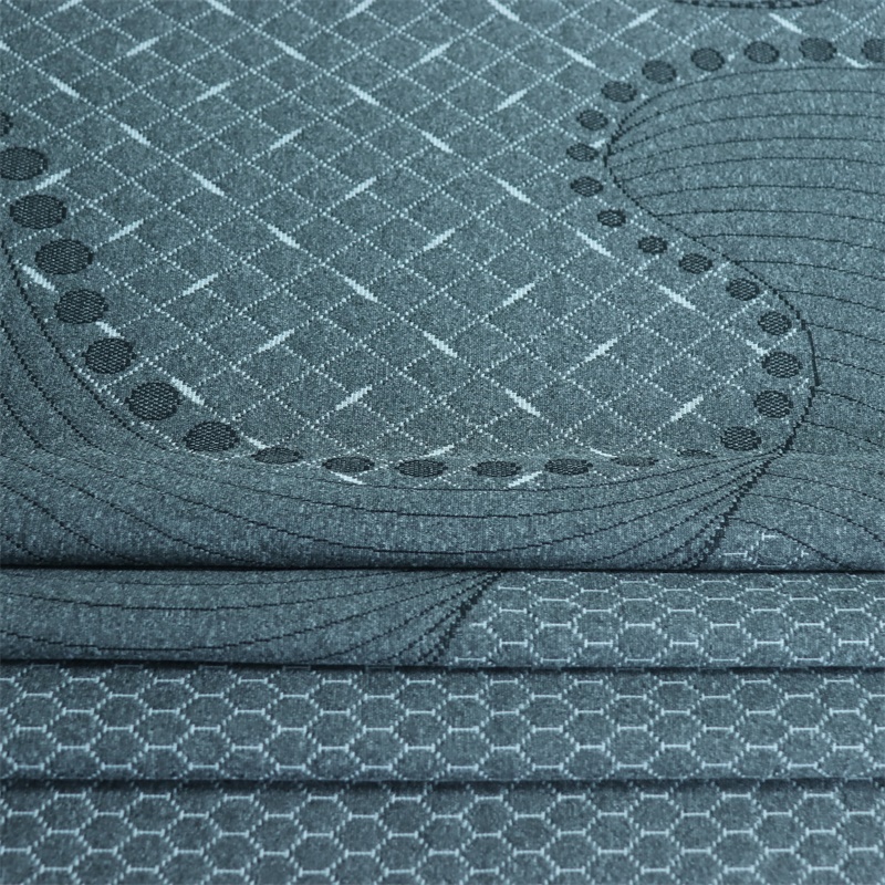 Gray Polyester Knitted Jacquard Fabric Mattress ticking Mattress Fabric