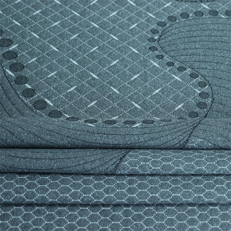 Gray Polyester Knitted Jacquard Fabric Mattress ticking Mattress Fabric