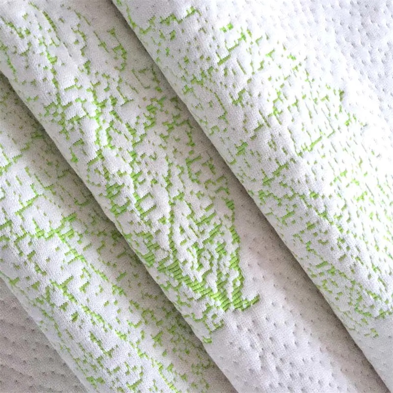 Eco-Friendly Natural Knitted Fabric Mattress Fabric Jacquard Mint Fiber Fabric