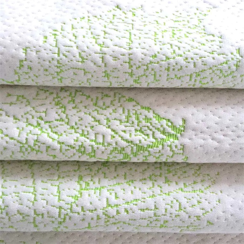 Eco-Friendly Natural Knitted Fabric Mattress Fabric Jacquard Mint Fiber Fabric