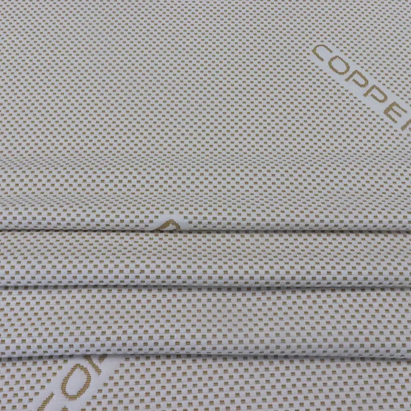 Anti-bacterial Mattress Ticking Polyester Fabric Jacquard Copper Ion Fabric